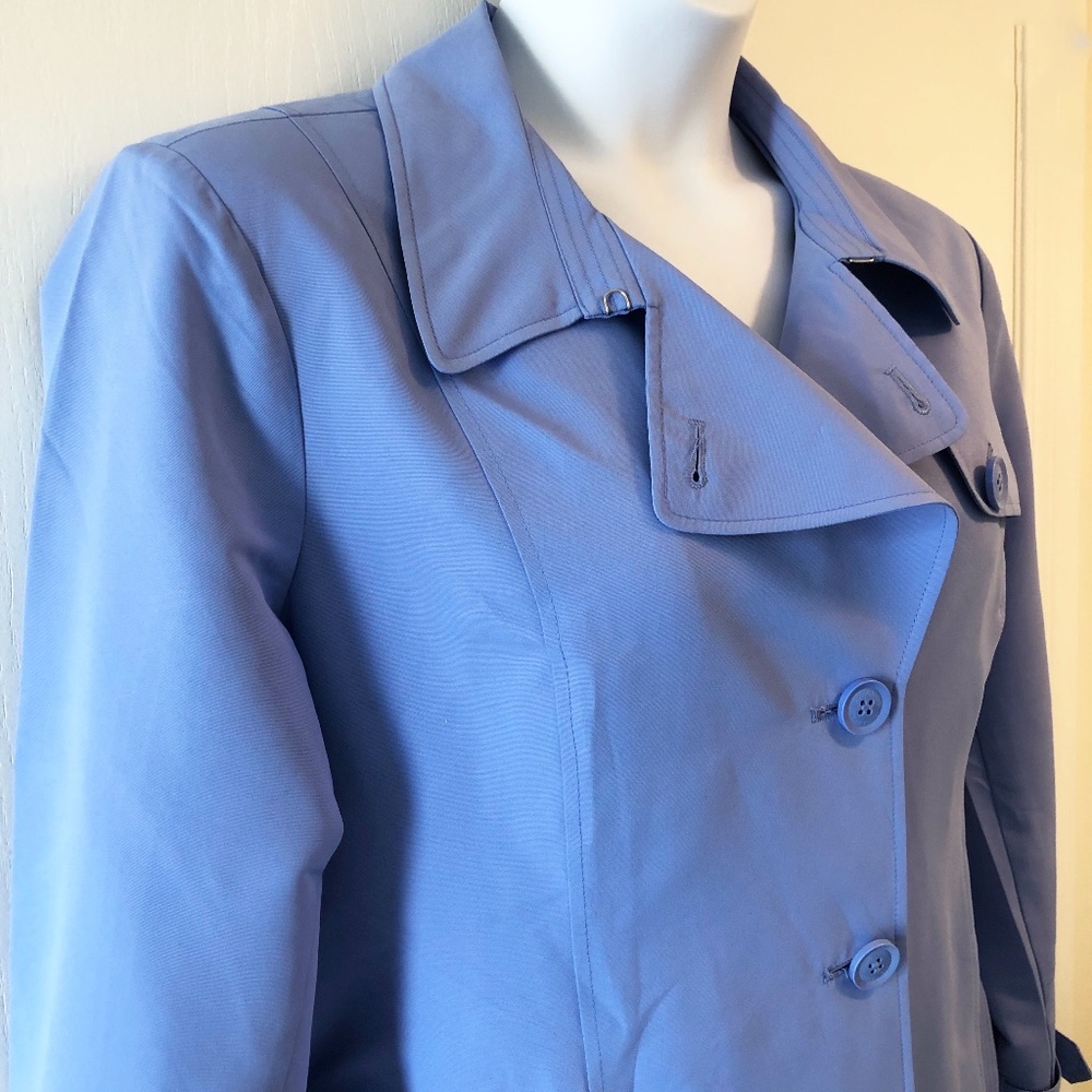 NWOT Guillaume Spring Coat Size: L Periwinkle Blue